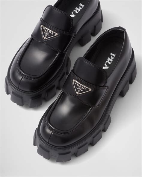 prada loafers monolith|Prada monolith loafers sale.